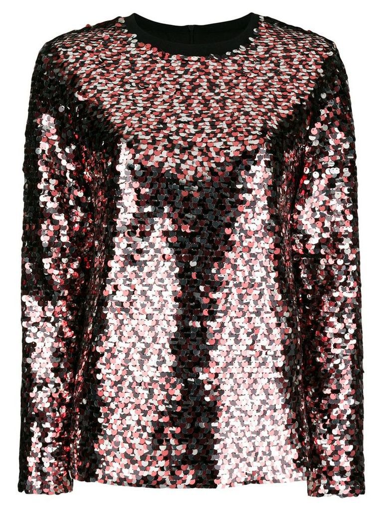 McQ Alexander McQueen embellished long-sleeve blouse - Red