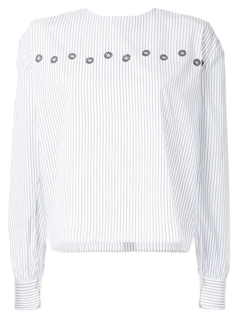 Jupe By Jackie pinstriped blouse - White