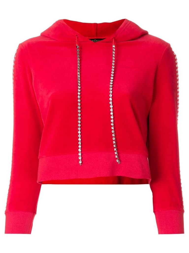 Juicy Couture Swarovski embellished velour hoodie - Red
