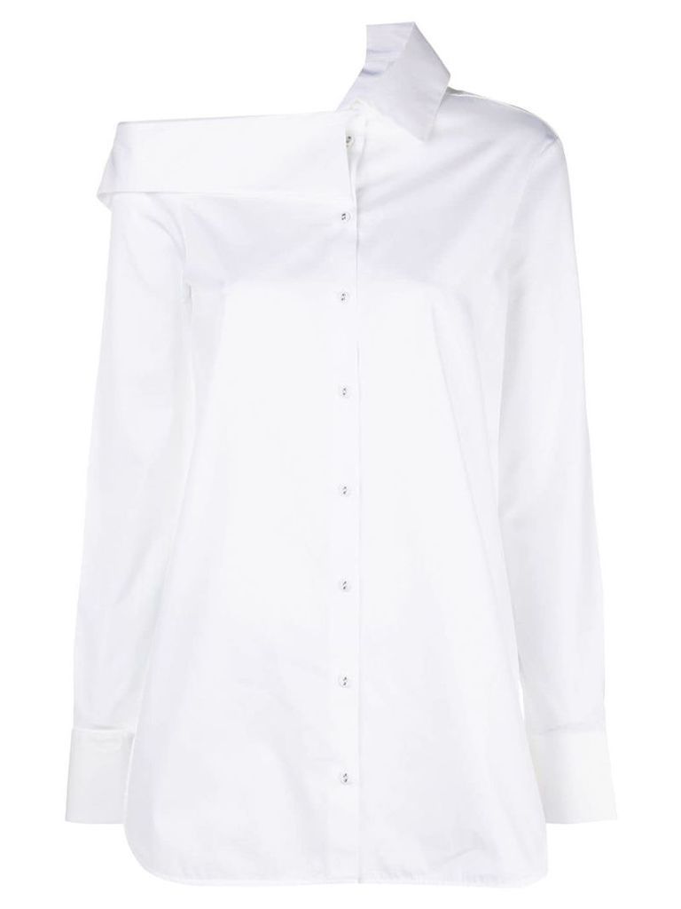 Victoria Victoria Beckham asymmetric long-sleeve shirt - White