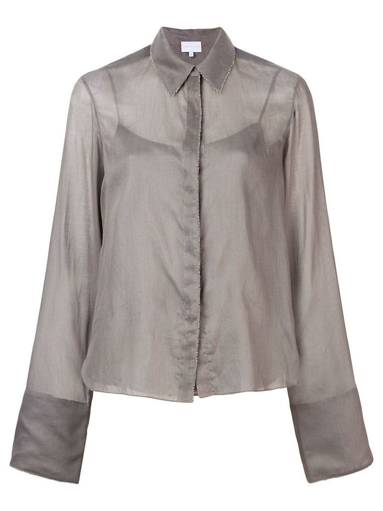 Noon By Noor Helen embellished trim shirt - Grey