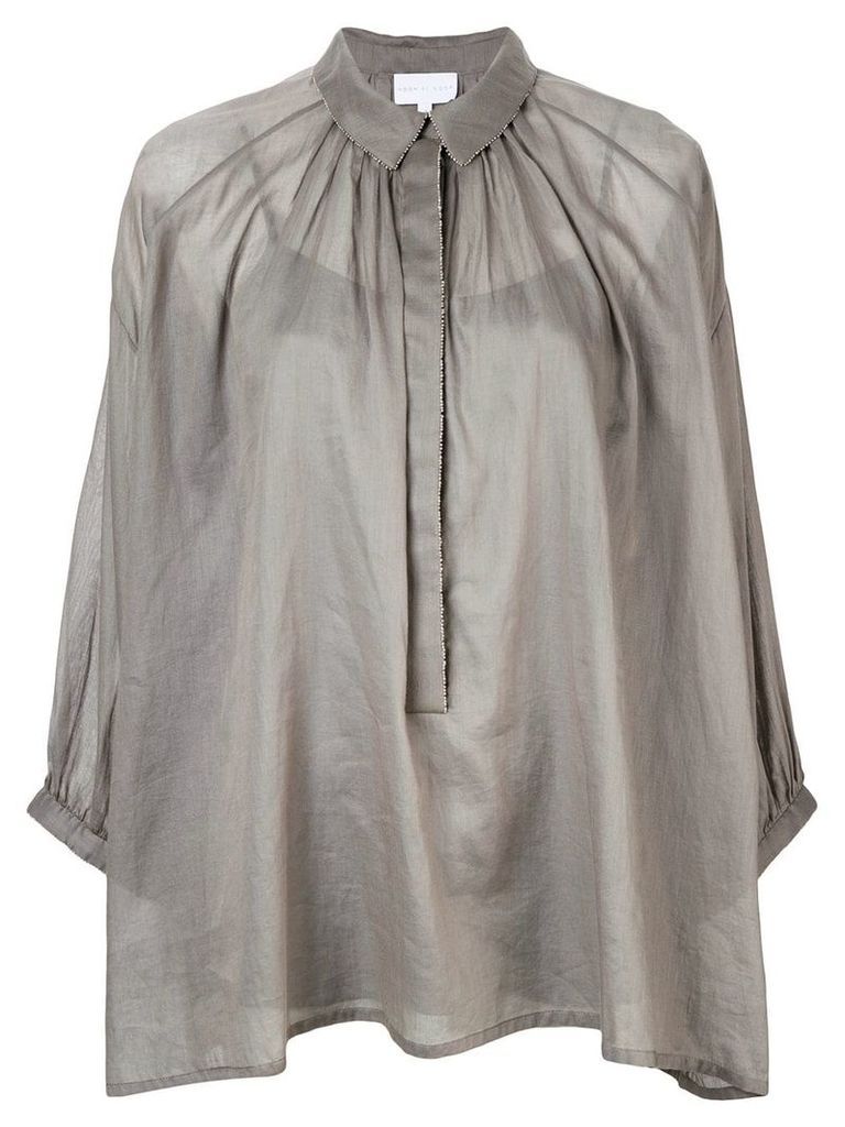 Noon By Noor Sian pleated boxy shirt - Grey