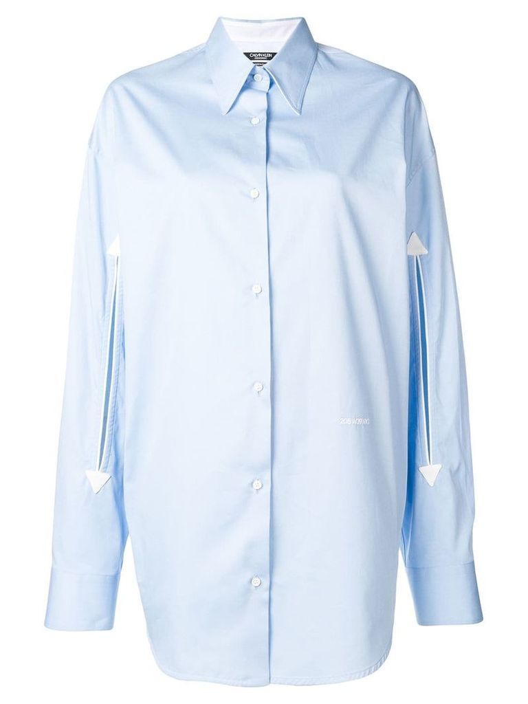 Calvin Klein 205W39nyc plain button shirt - Blue