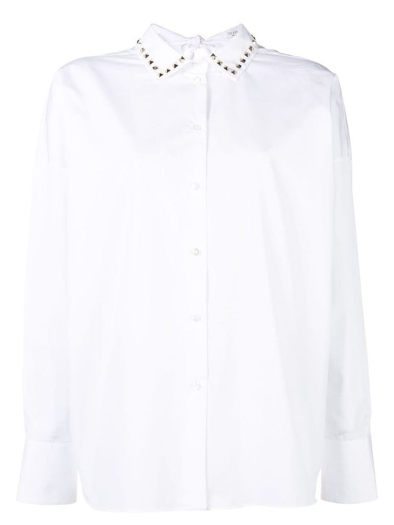 Valentino Rockstud collar shirt - White