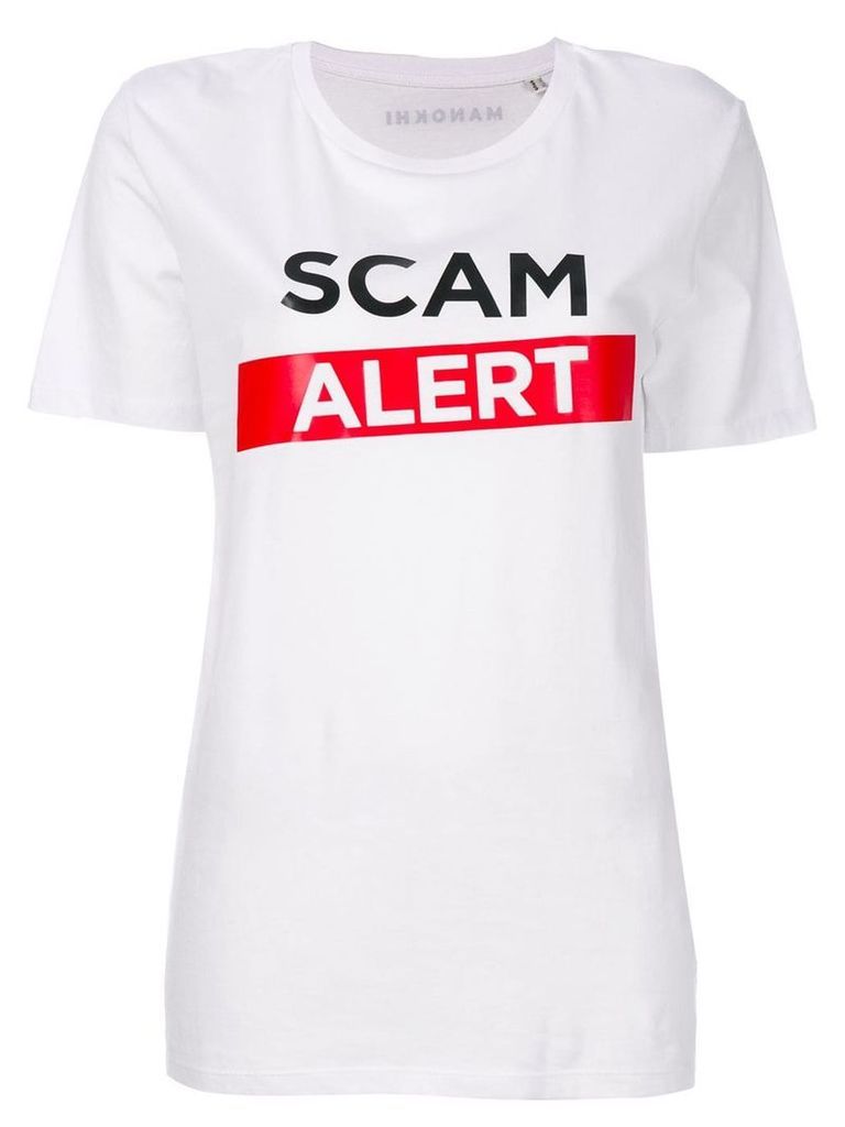 Manokhi Scam Alert T-shirt - White