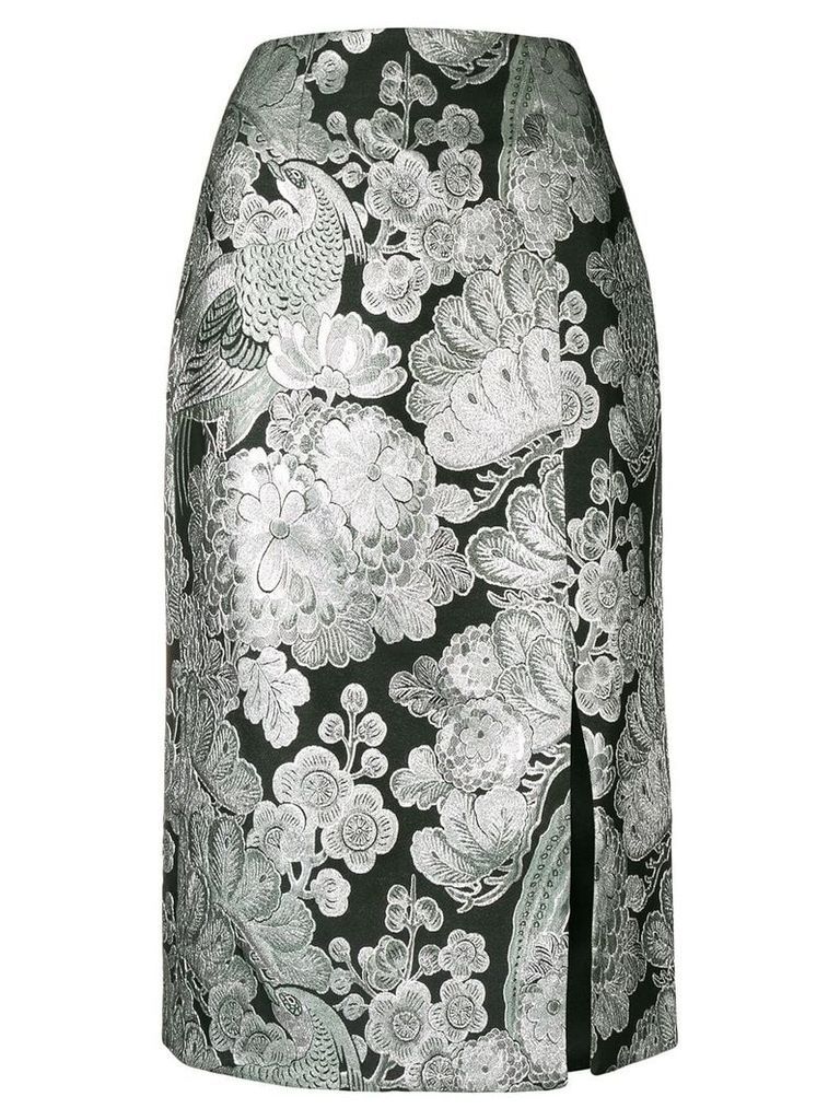 Erdem metallic pattern skirt
