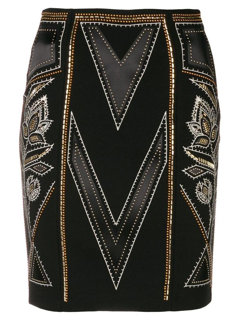 Just Cavalli stud-embellished pencil skirt - Black