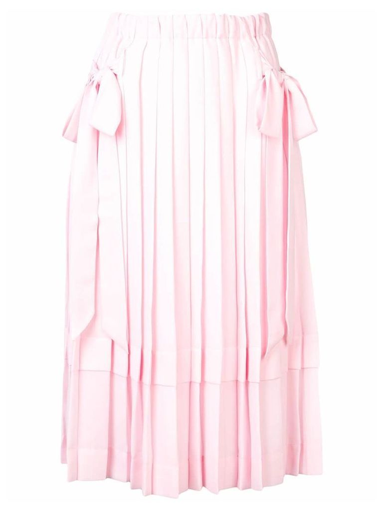 Simone Rocha pleated midi skirt - Pink