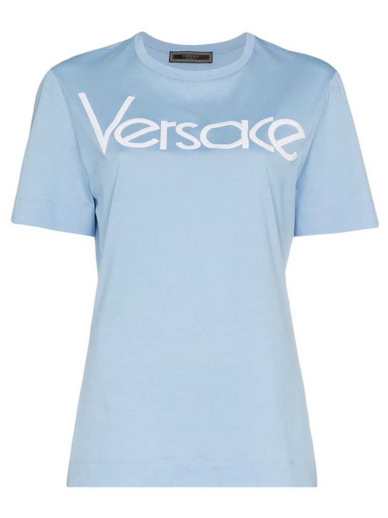 Versace appliqué logo T-shirt - Blue