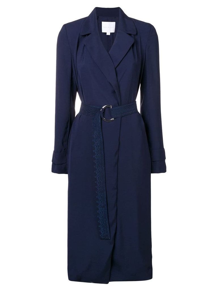 Noon By Noor Toyah belted trench coat - Blue