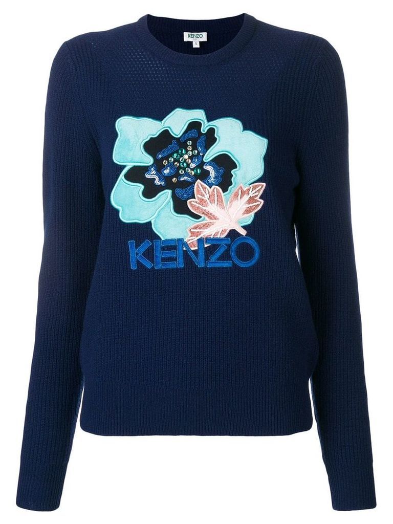 Kenzo Indonesian Flower jumper - Blue