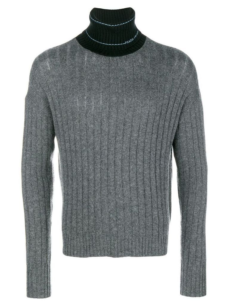 Prada roll neck sweater - Grey