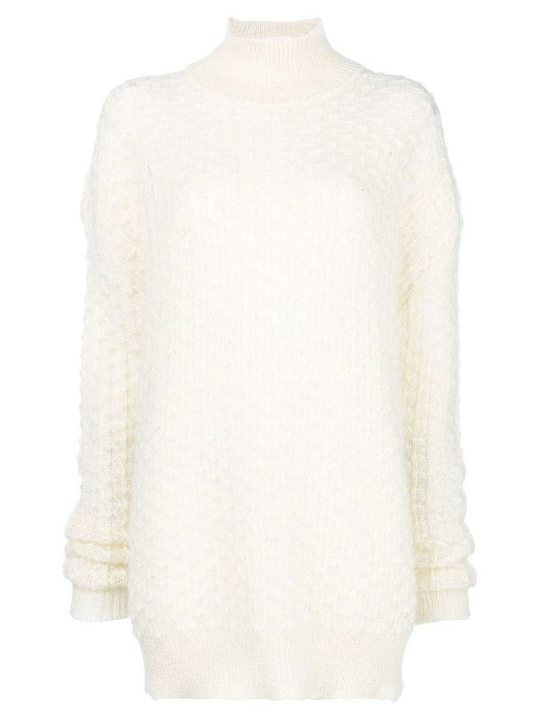 Jil Sander oversized open-knit sweater - White