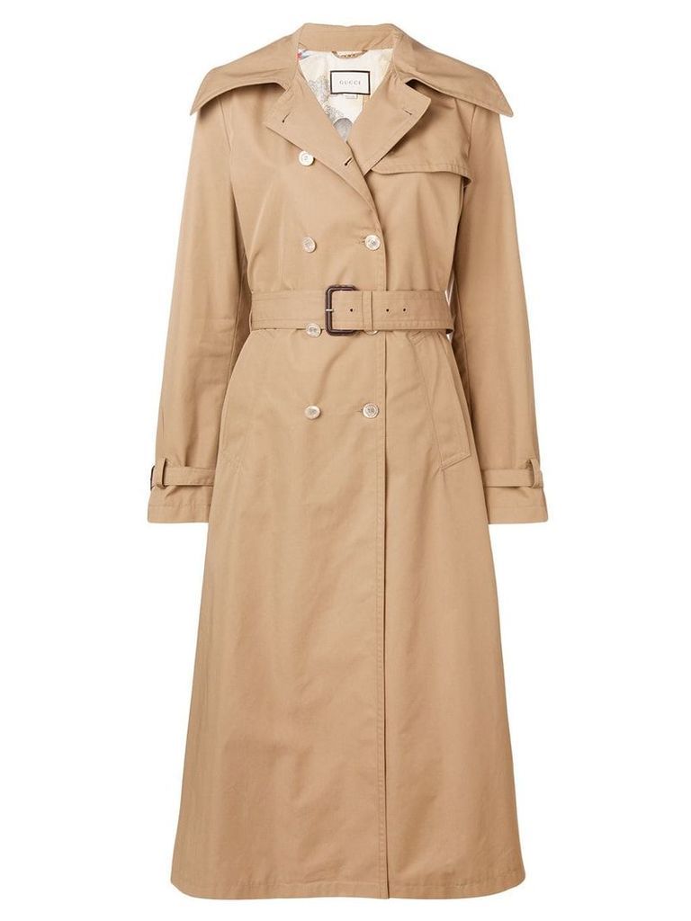 Gucci double-breasted belted coat - Neutrals