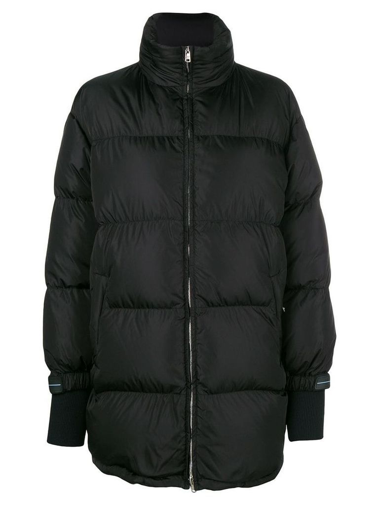 Prada oversized zipped padded coat - Black
