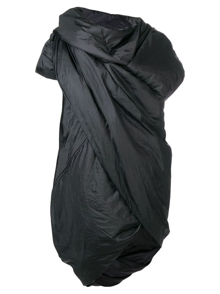 Rick Owens DRKSHDW padded wrap coat - Black