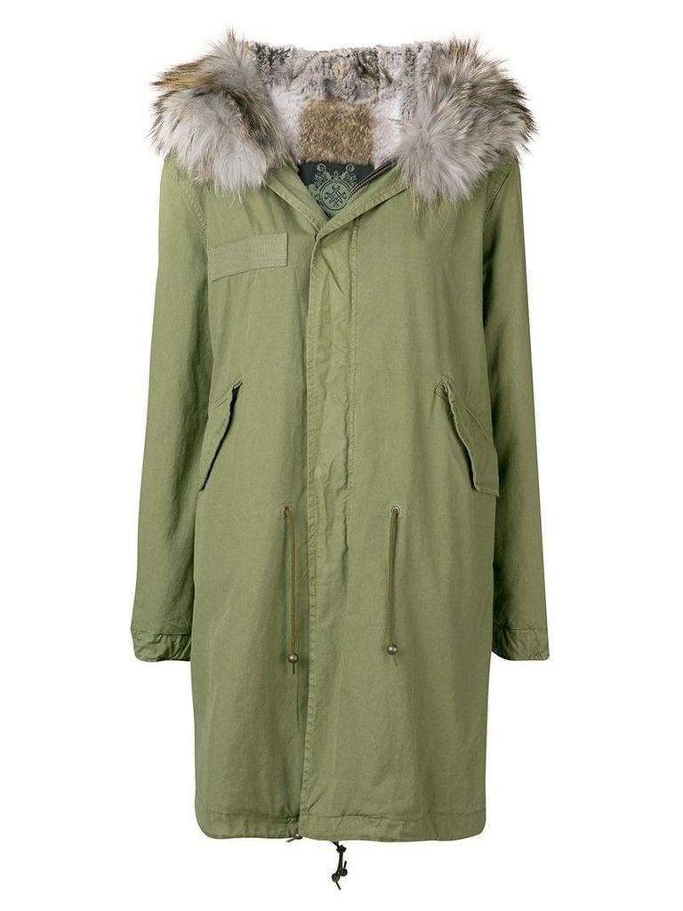 Mr & Mrs Italy trimmed hooded parka - Green
