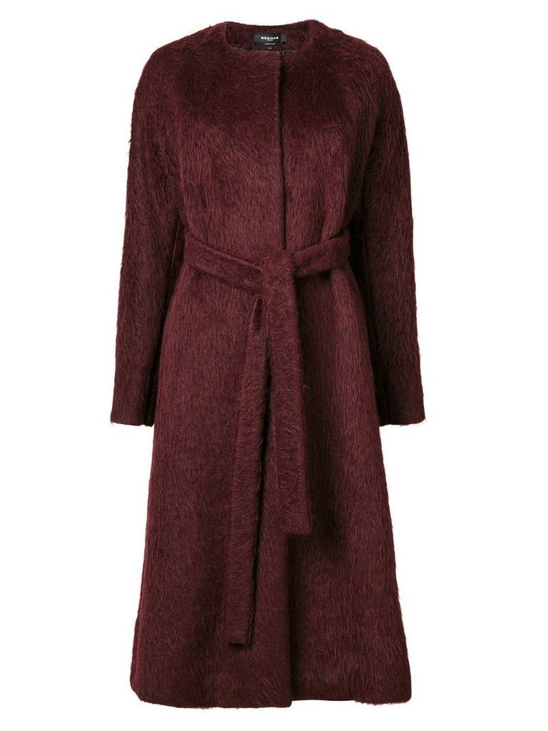 Rochas single breasted coat - Red