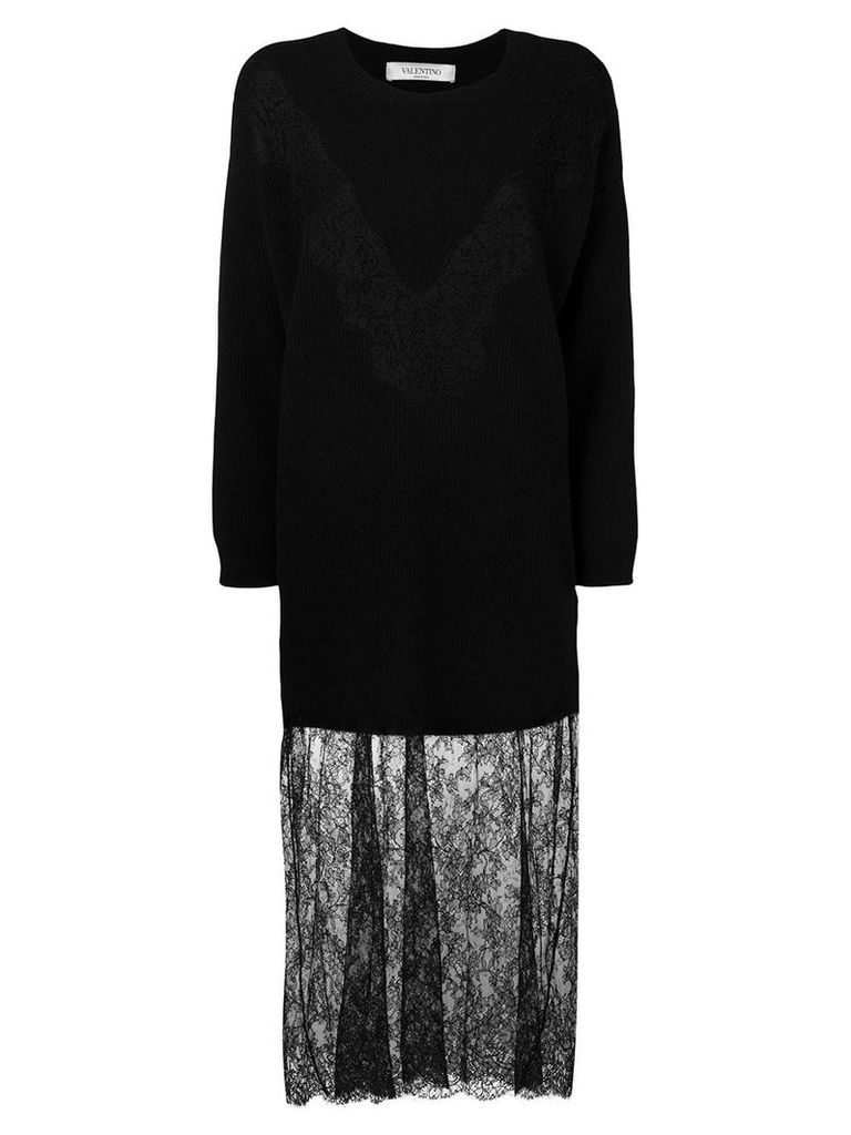 Valentino lace knit dress - Black