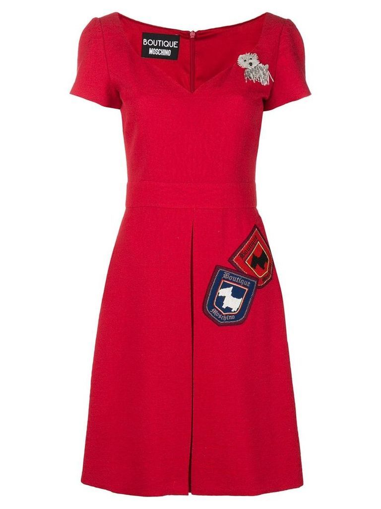 Boutique Moschino jacquard dress - Red