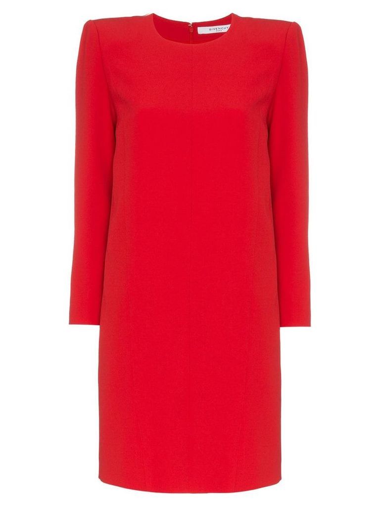 Givenchy exaggerated shoulders dress - Red
