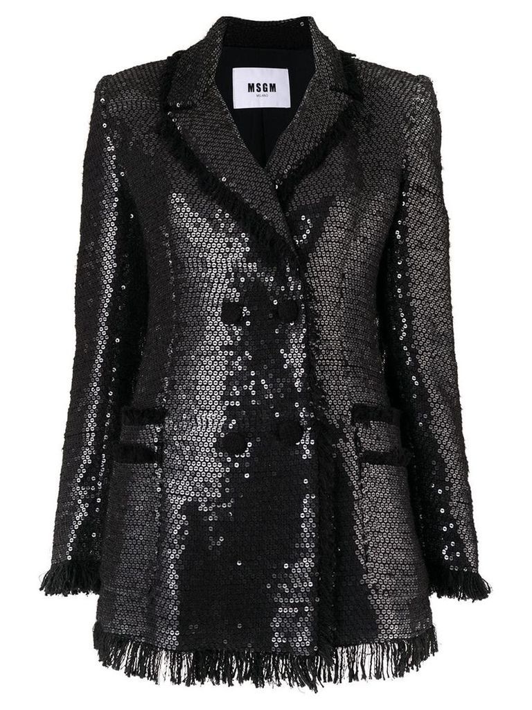 MSGM sequin blazer - Black