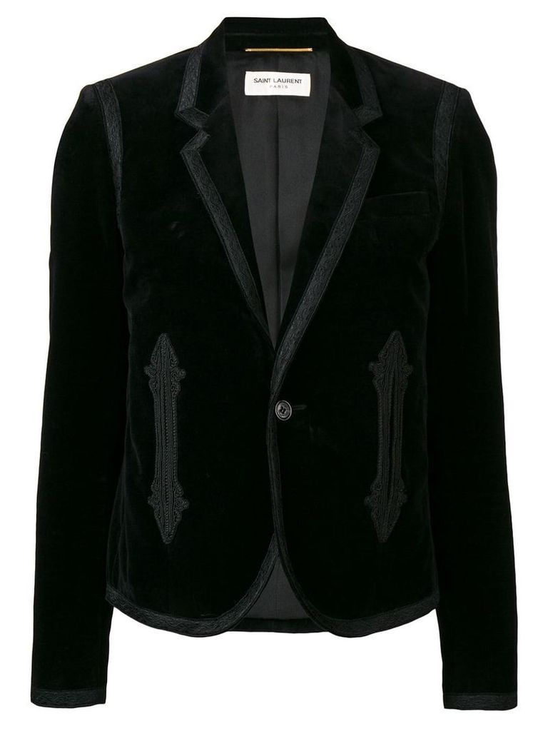 Saint Laurent embroidered blazer - Black