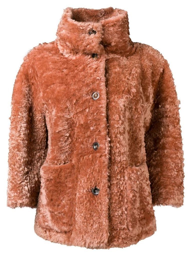 Desa 1972 shearling jacket - PINK