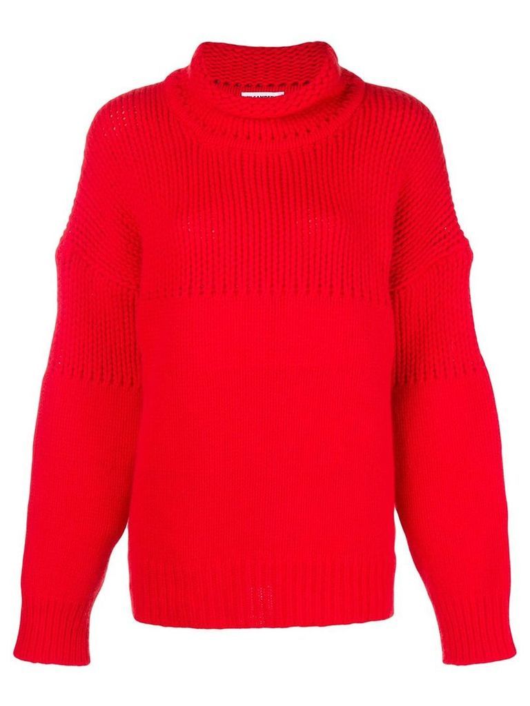 Jil Sander chunky knit jumper - Red