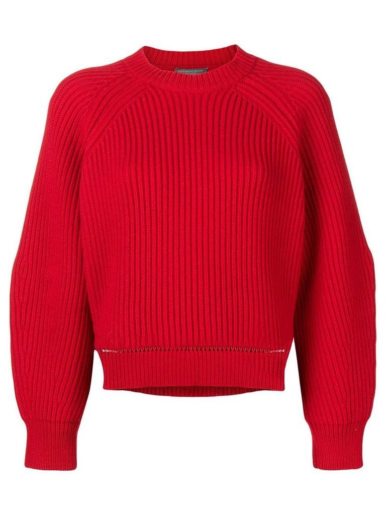 Alexander McQueen chunky knit sweater - Red