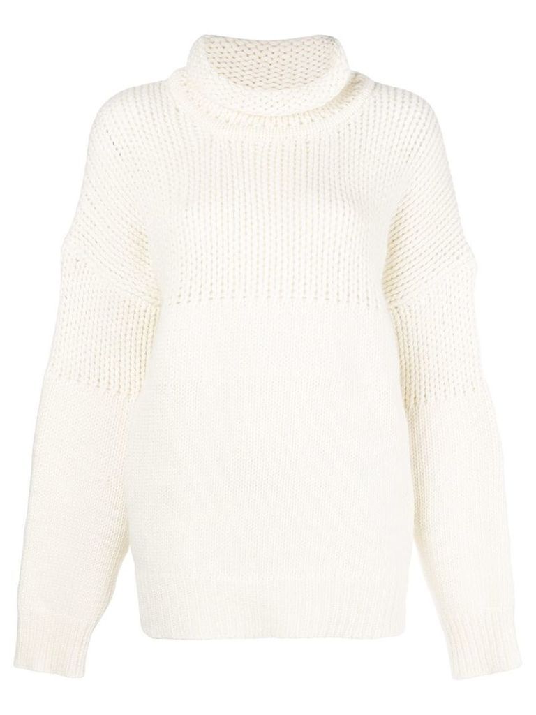 Jil Sander chunky knit jumper - White