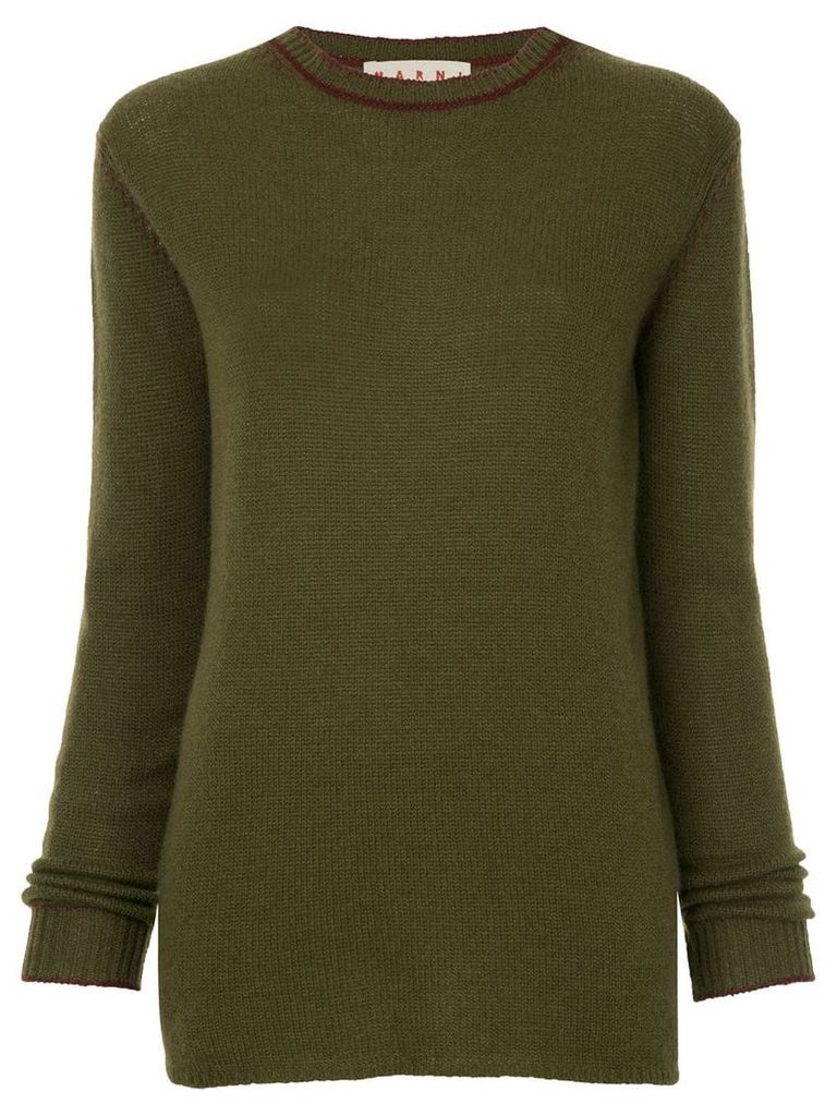 Marni crew neck knitted sweater - Green