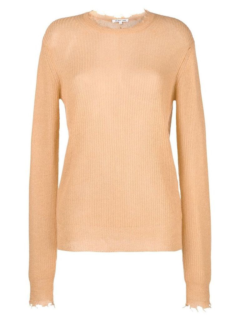 Helmut Lang long-sleeve fitted sweater - NEUTRALS
