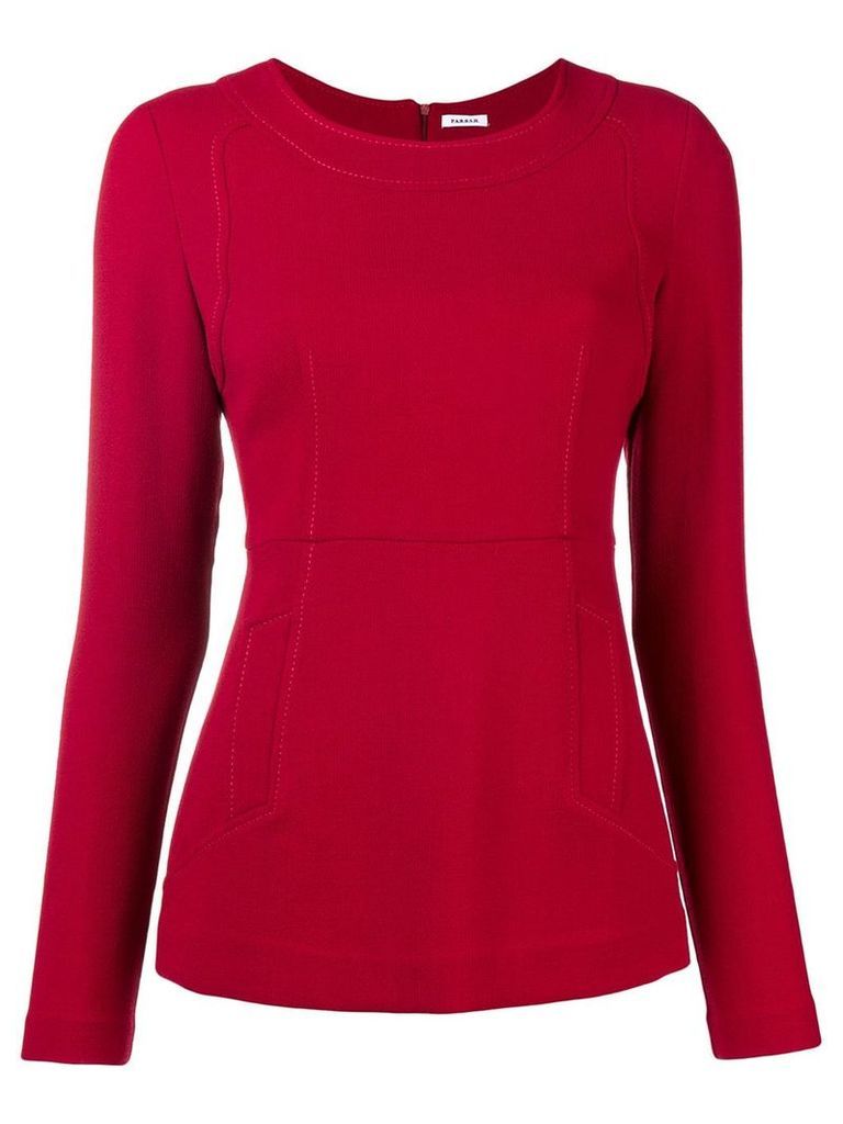 P.A.R.O.S.H. fitted long sleeve blouse - Red