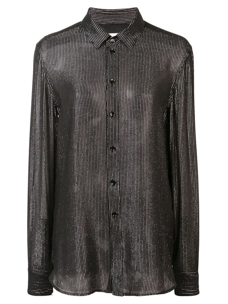 Saint Laurent vernished effect blouse - Black