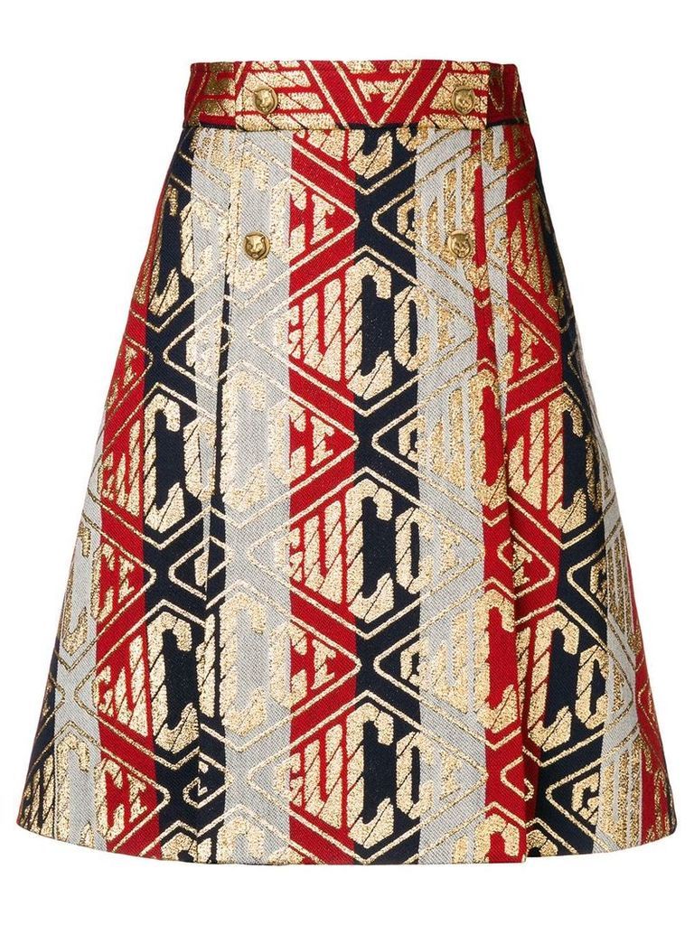 Gucci Game print skirt - Metallic