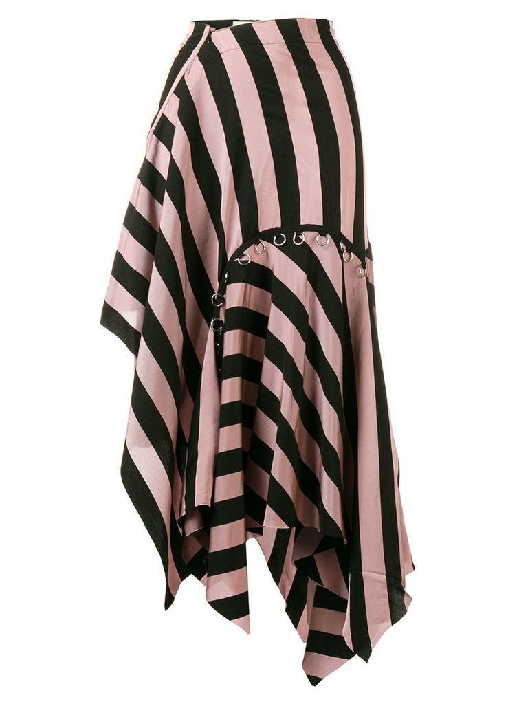 Marques'Almeida asymmetrical striped skirt - PINK