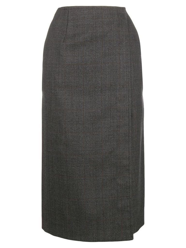 Calvin Klein 205W39nyc checked wrap skirt - Grey