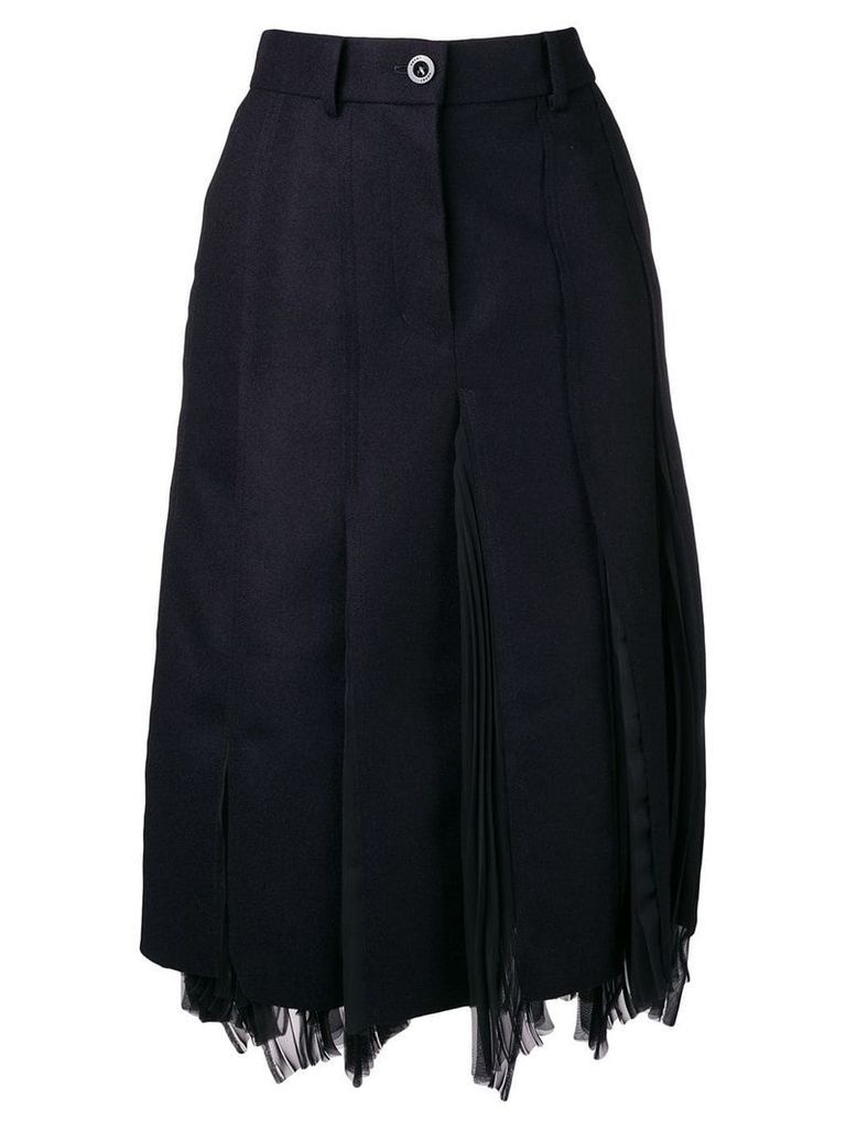 Sacai panelled skirt - Black