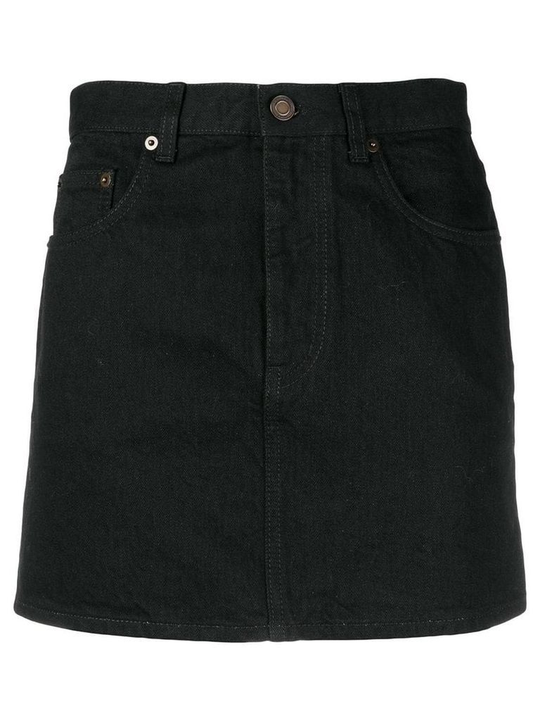 Saint Laurent fitted denim skirt - Black