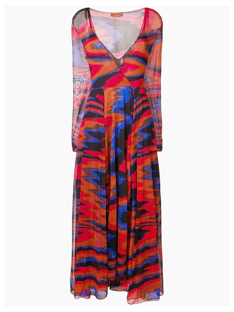 Missoni colour-block flared dress