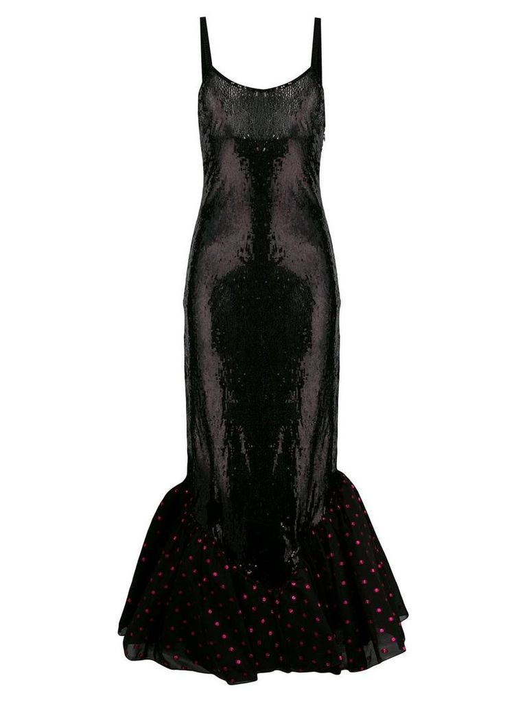 Attico sequin tulle dress - Black