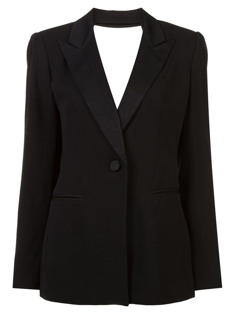 Diane von Furstenberg cut out tuxedo blazer - Black