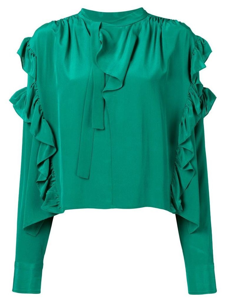 Isabel Marant frilled loose blouse - Green