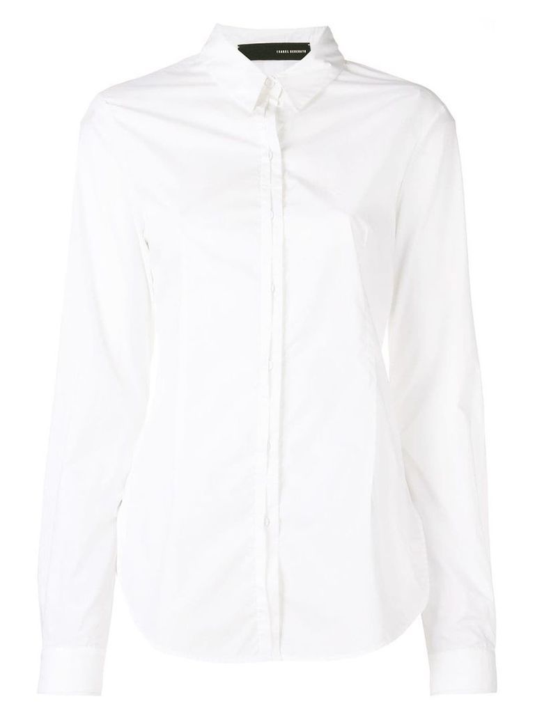 Isabel Benenato plain popelin shirt - White