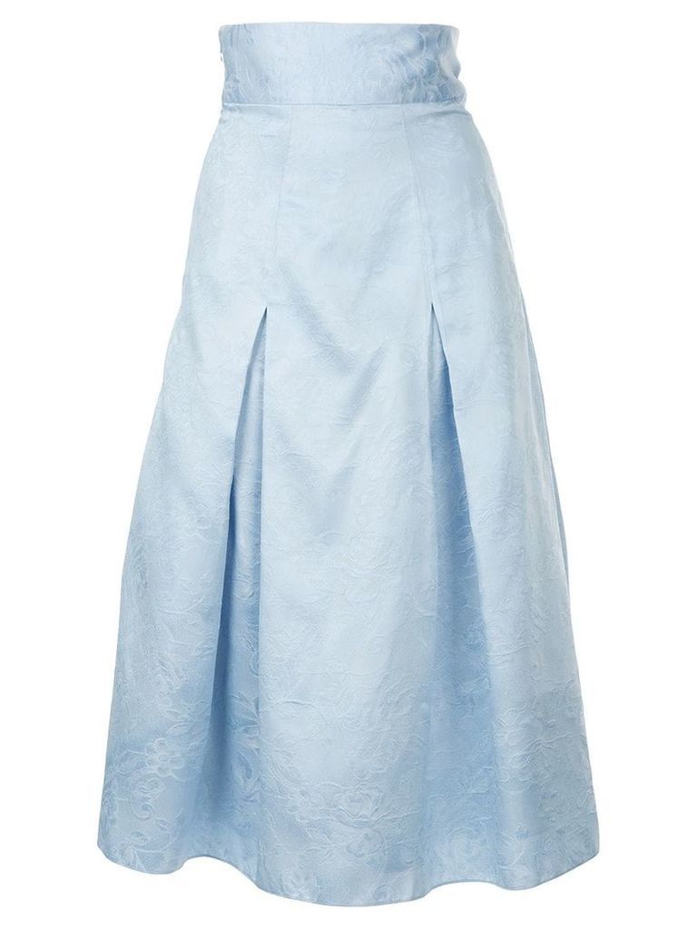 Bambah Georgia pleated midi skirt - Blue