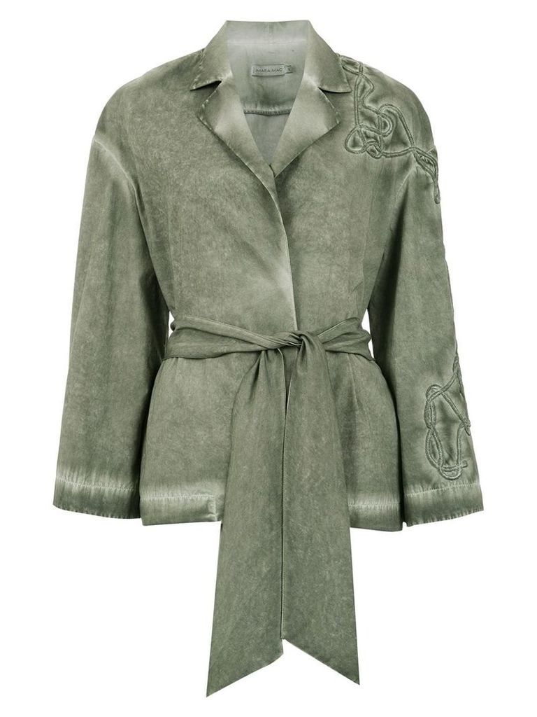 Mara Mac belted coat - Green