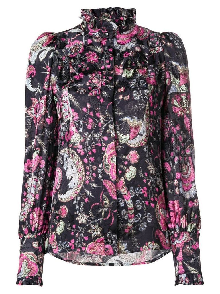 Isabel Marant floral-print blouse - Black