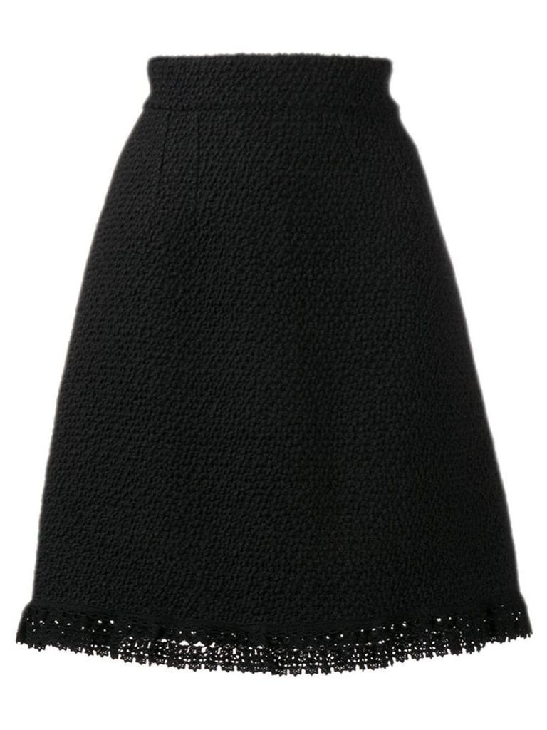 Dolce & Gabbana crochet trim skirt - Black