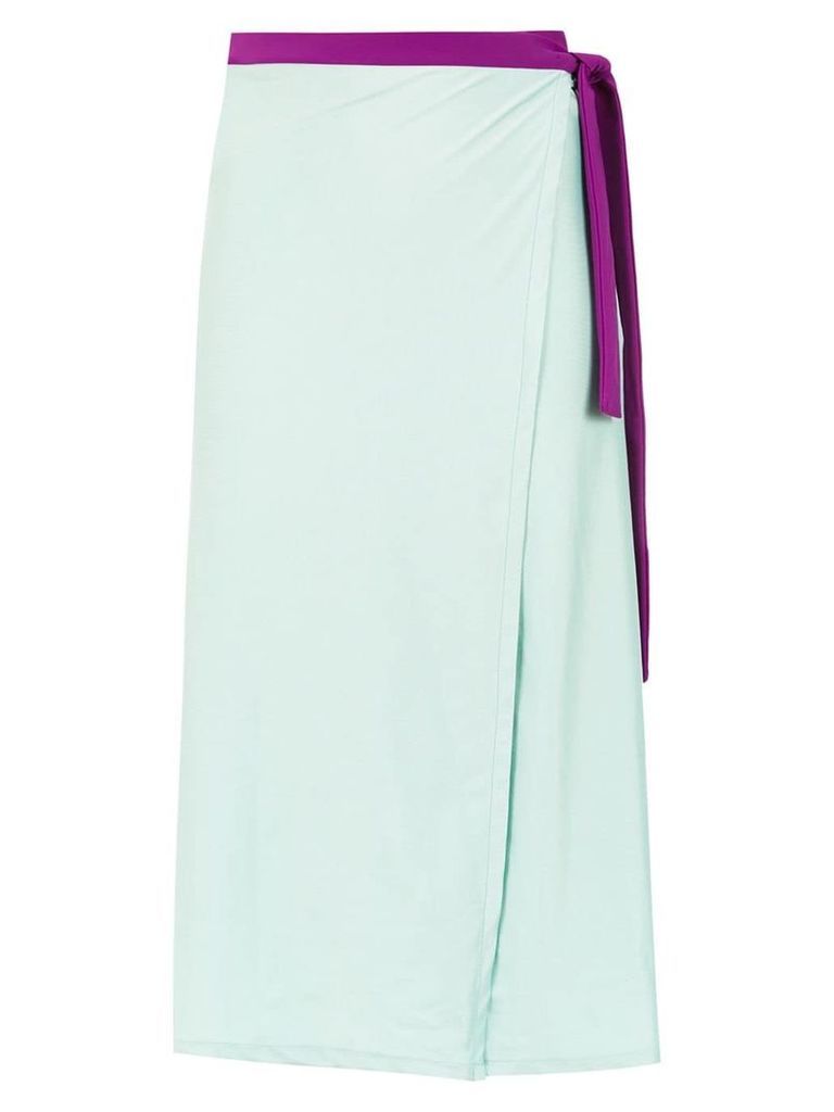 Adriana Degreas knot detail skirt - Blue